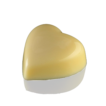 Vollmilch und Dunkle Schokolade als Basis für eine Ganache veredelt mit Kaffee in einer Weißen Schokoladenhülle.